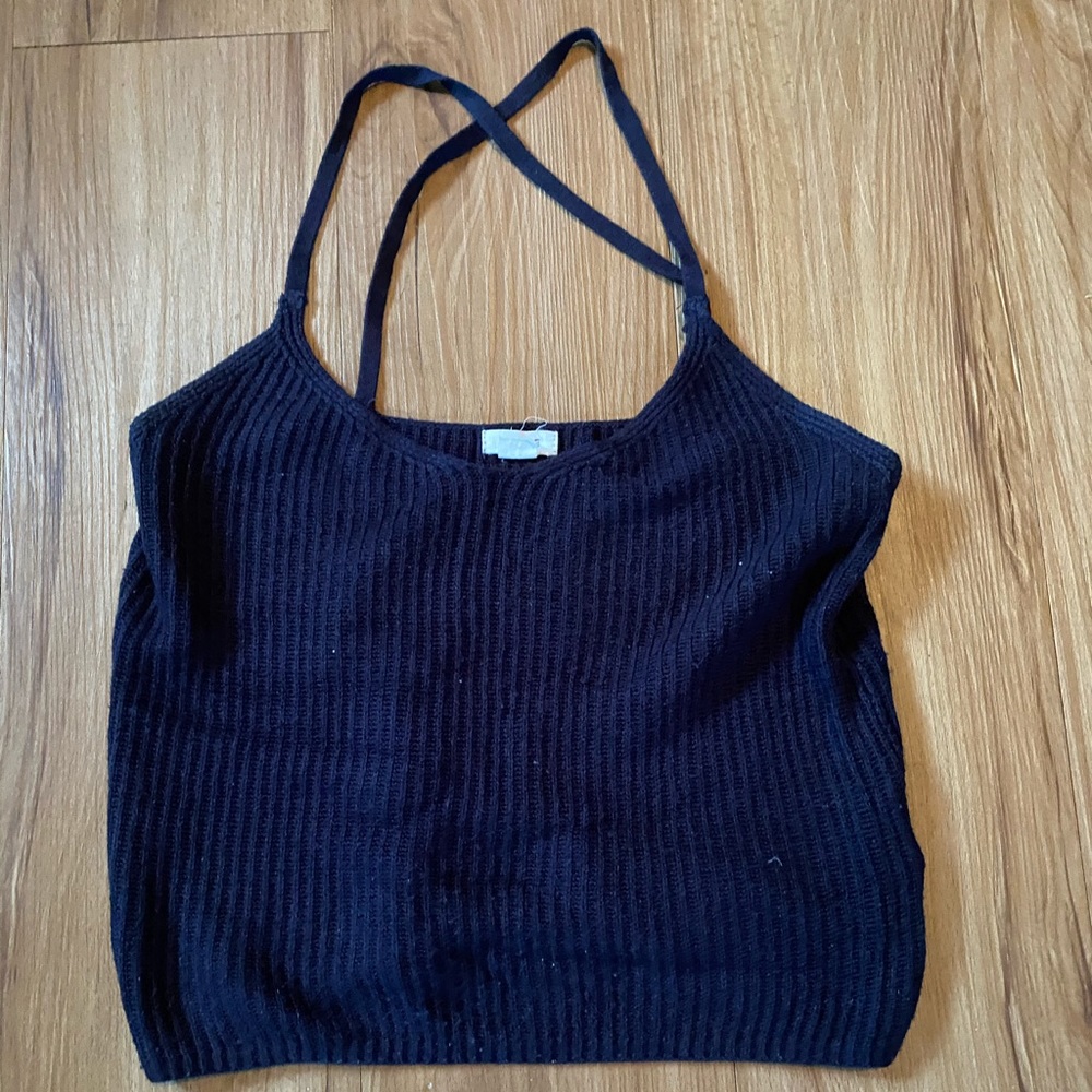buy1get1 50% off!- Garage navy blue cami top with cross back straps